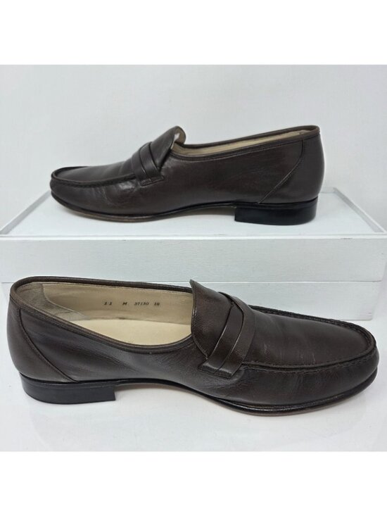 Bally Loafers Mens 11 Brown Leather Slip On Dress Shoes Switzerland main image 5